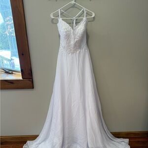 Elegant white wedding dress